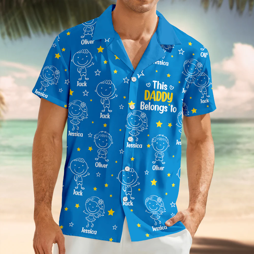 This Daddy Belongs To Kids - Personalized Hawaii Shirt TH10 898753 - Image 6