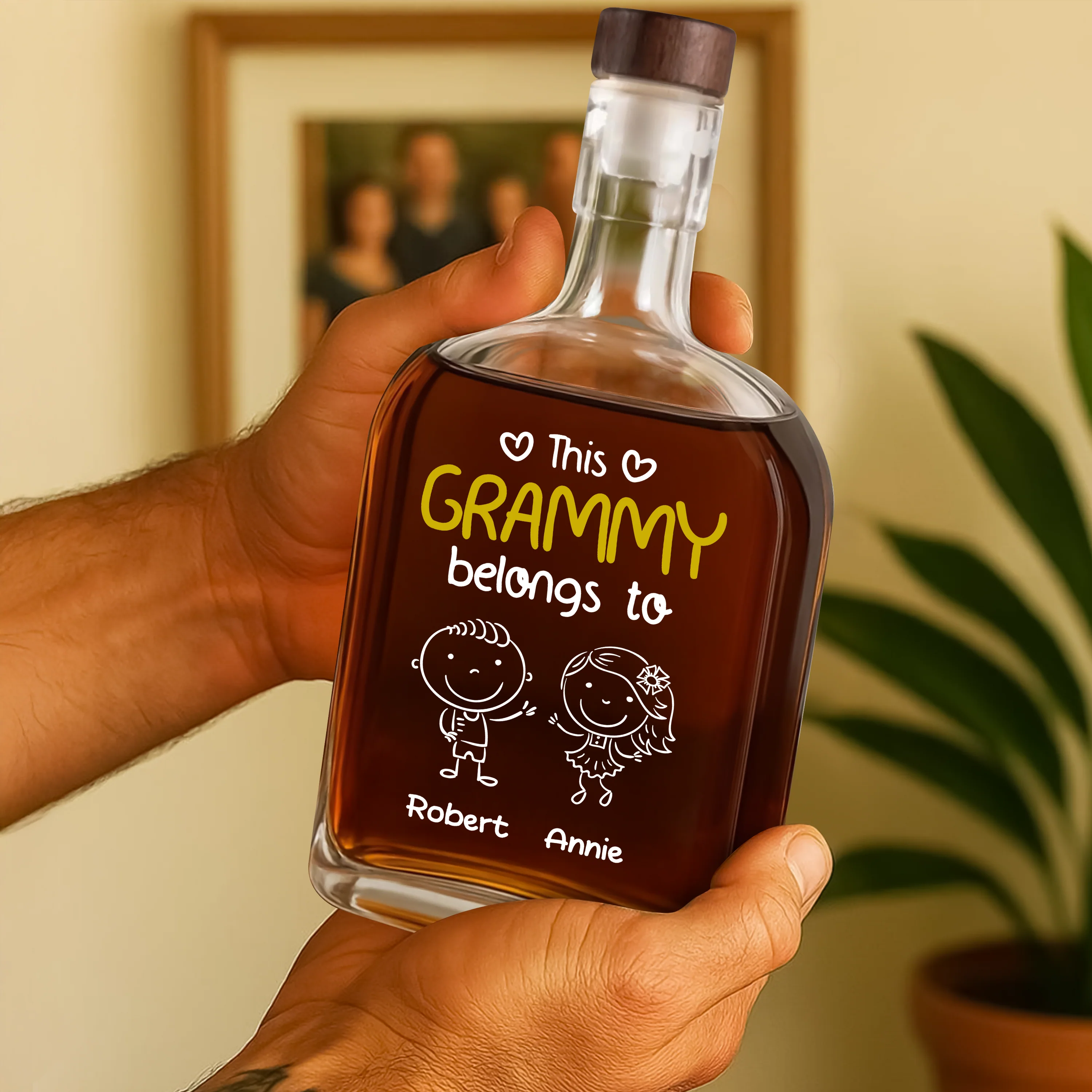 This Grandpa Belongs To Us - Personalized Custom Whiskey Bottle HO82 894470 - Image 6