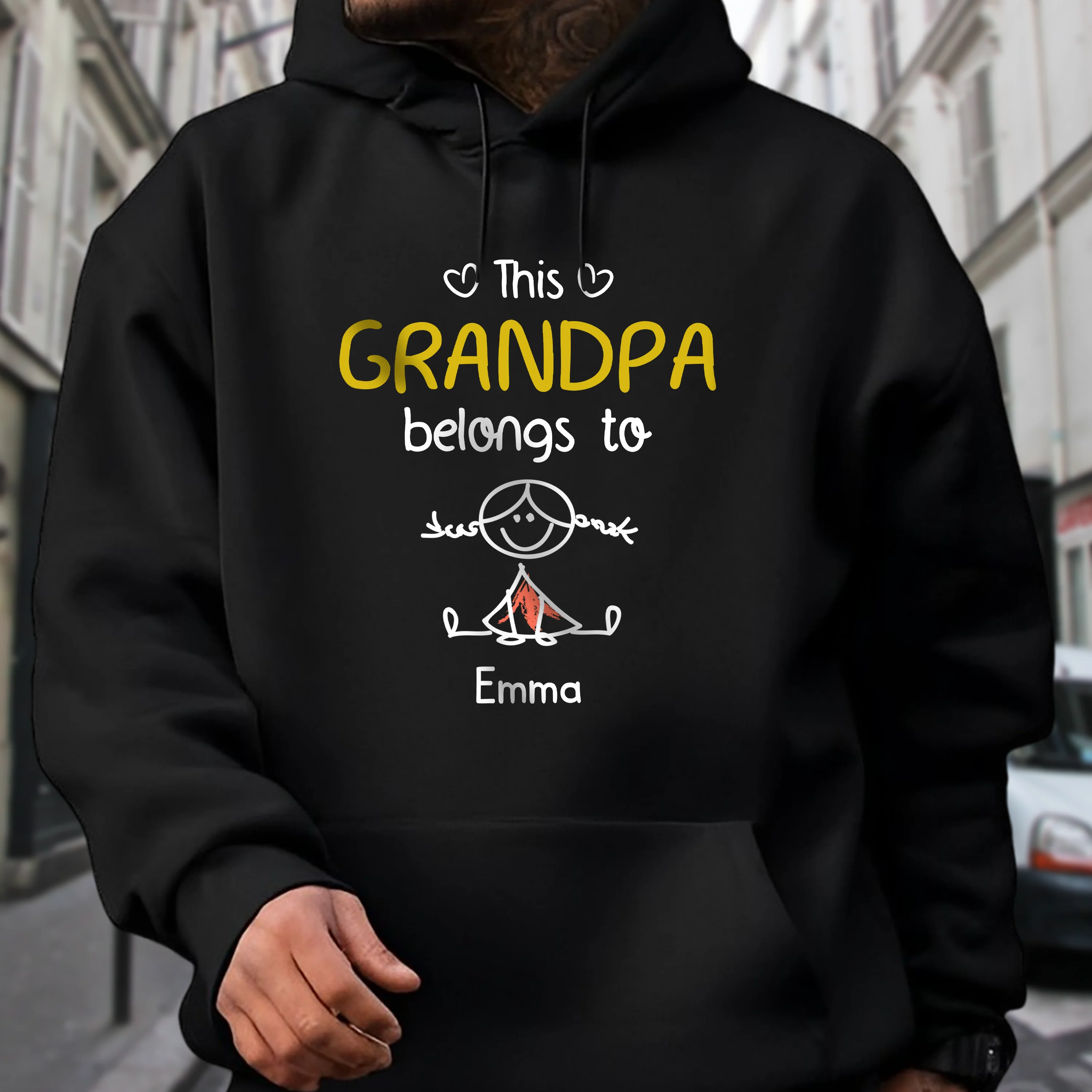This Grandpa Belongs To Us Personalized Dark Shirt HA75 897208 - Image 2