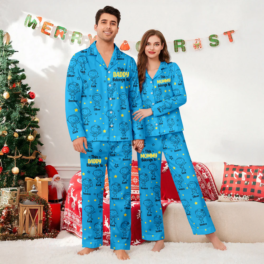 This Grandpa Dad Belongs To Kids - Personalized Pajamas HO82 900578 - Image 6