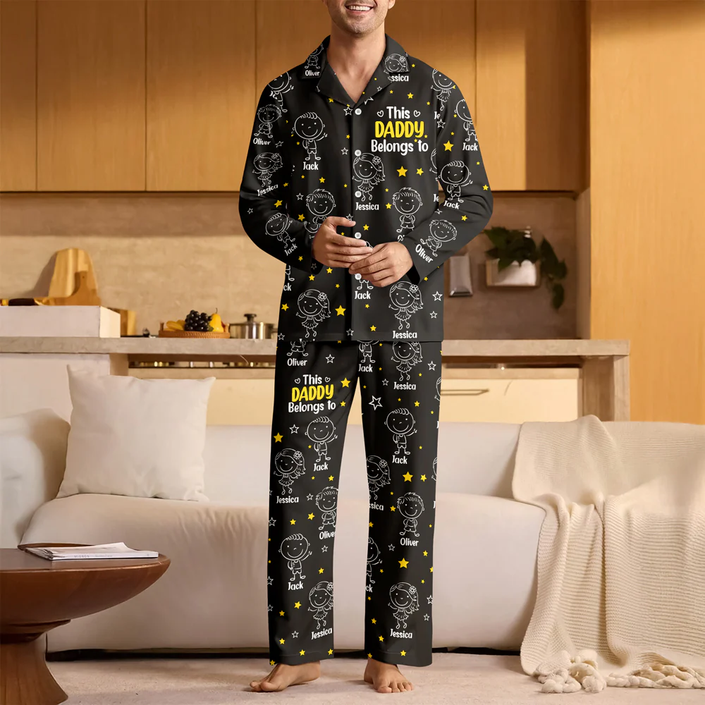 This Grandpa Dad Belongs To Kids - Personalized Pajamas HO82 900578 - Image 7