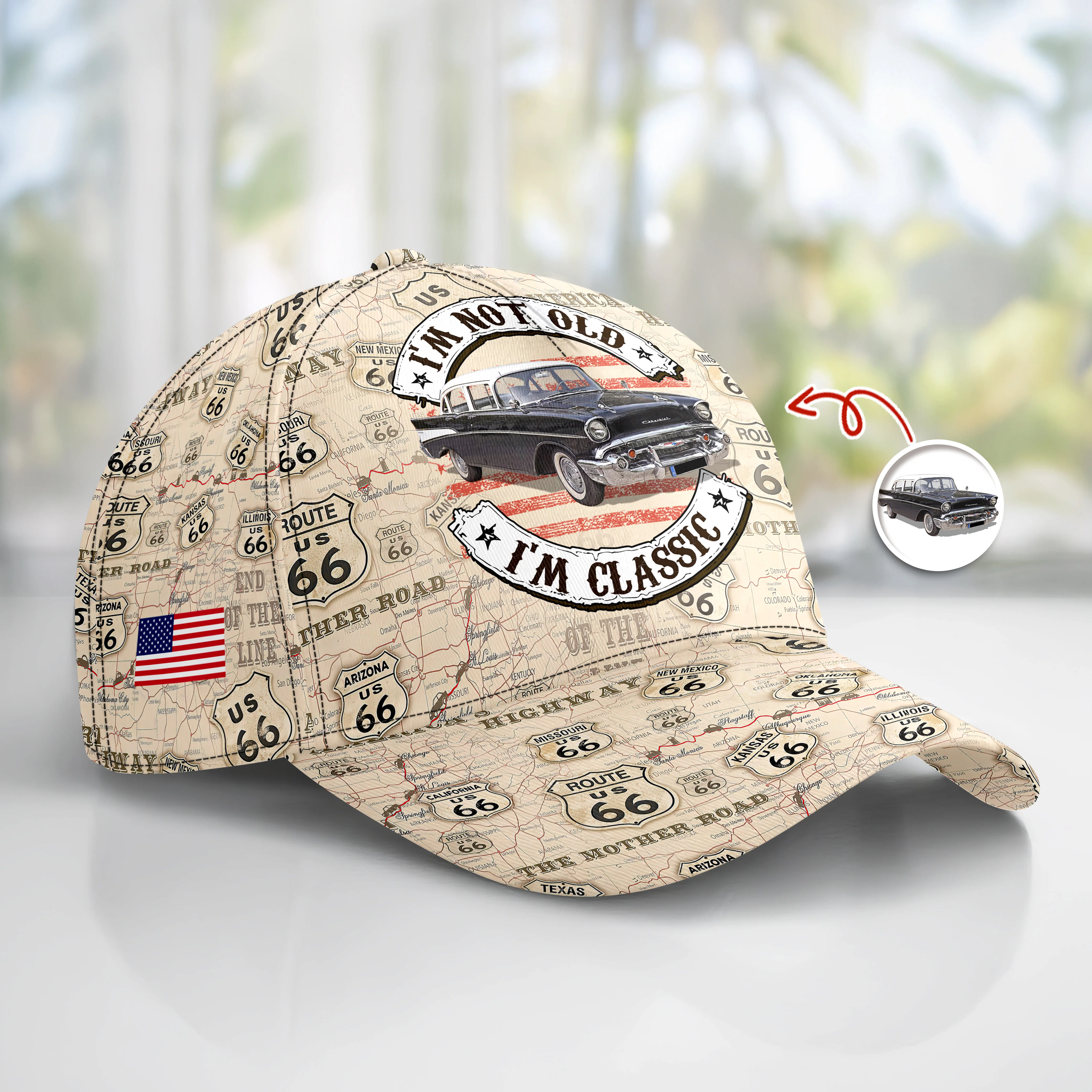This Is How I Roll - Custom Vehicle Photo Upload Car Route 66 Classic Cap CH07 896384 - Image 16
