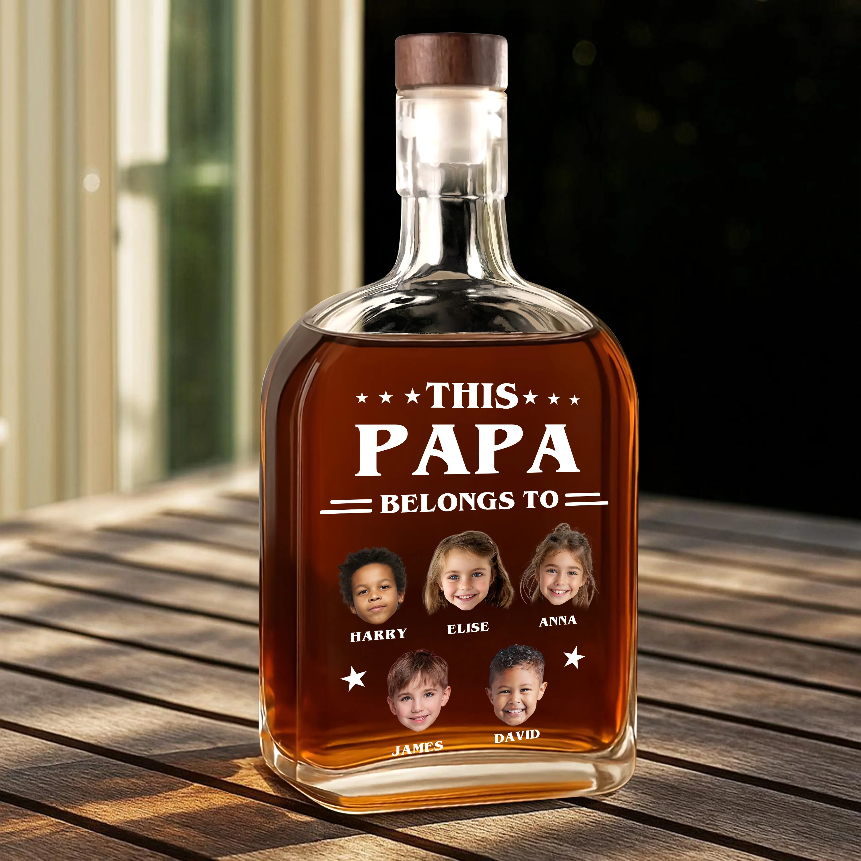 This Papa Is Powered By Love - Family Personalized Custom Whiskey Bottle - Father's Day, Gift For Dad, Grandpa HO82 894076 - Image 15