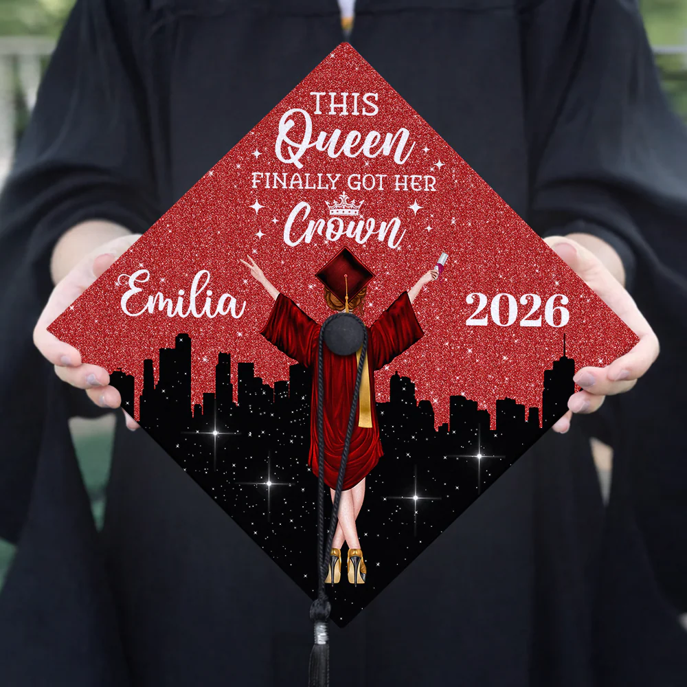 This Queen Finally Got Her Crown Personalized Graduation Cap Topper HA75 920824 - Image 4