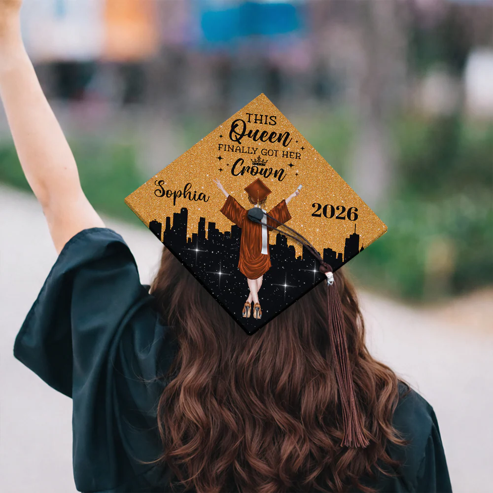 This Queen Finally Got Her Crown Personalized Graduation Cap Topper HA75 920824 - Image 6