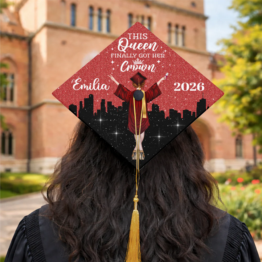 This Queen Finally Got Her Crown Personalized Graduation Cap Topper HA75 920824 - Image 7