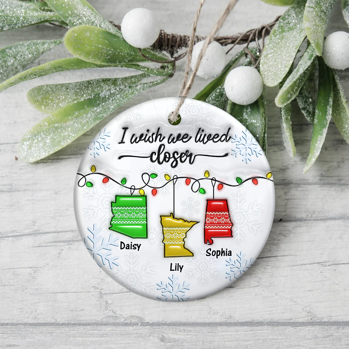 True Friendship Knows No Distance - Personalized 3D Inflated Effect Ceramic Ornament CH07 899302 - Image 10