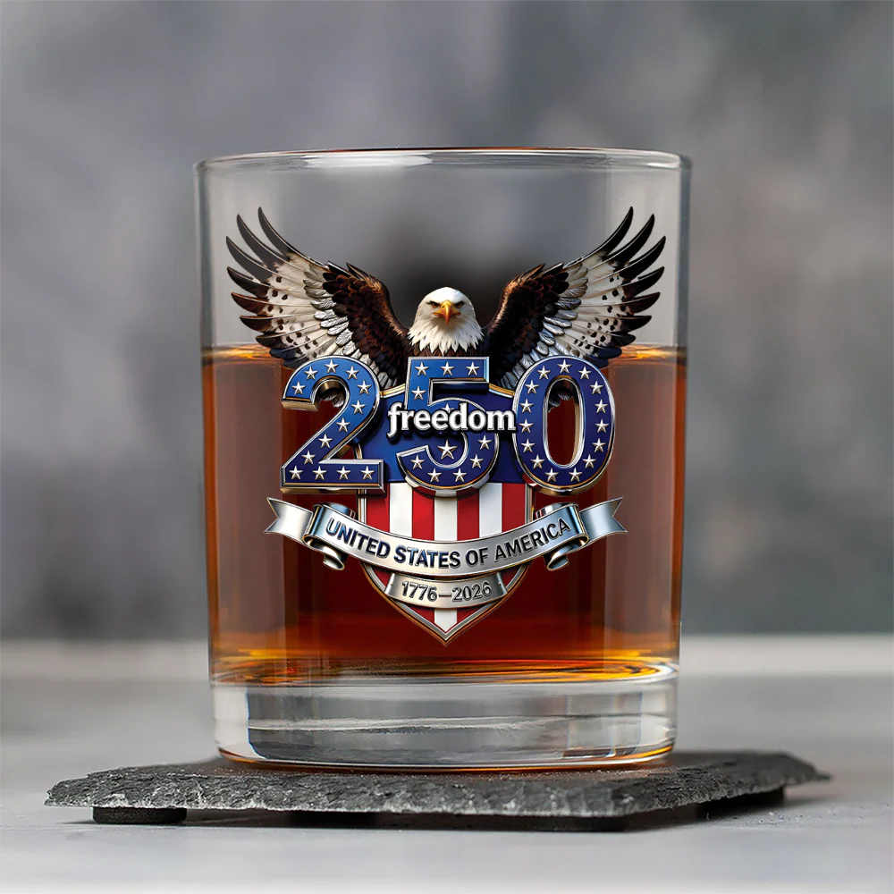 USA 250 Years Anniversary, Freedom Eagle 1776–2026 Whiskey Glass HO82 902808 - Image 3