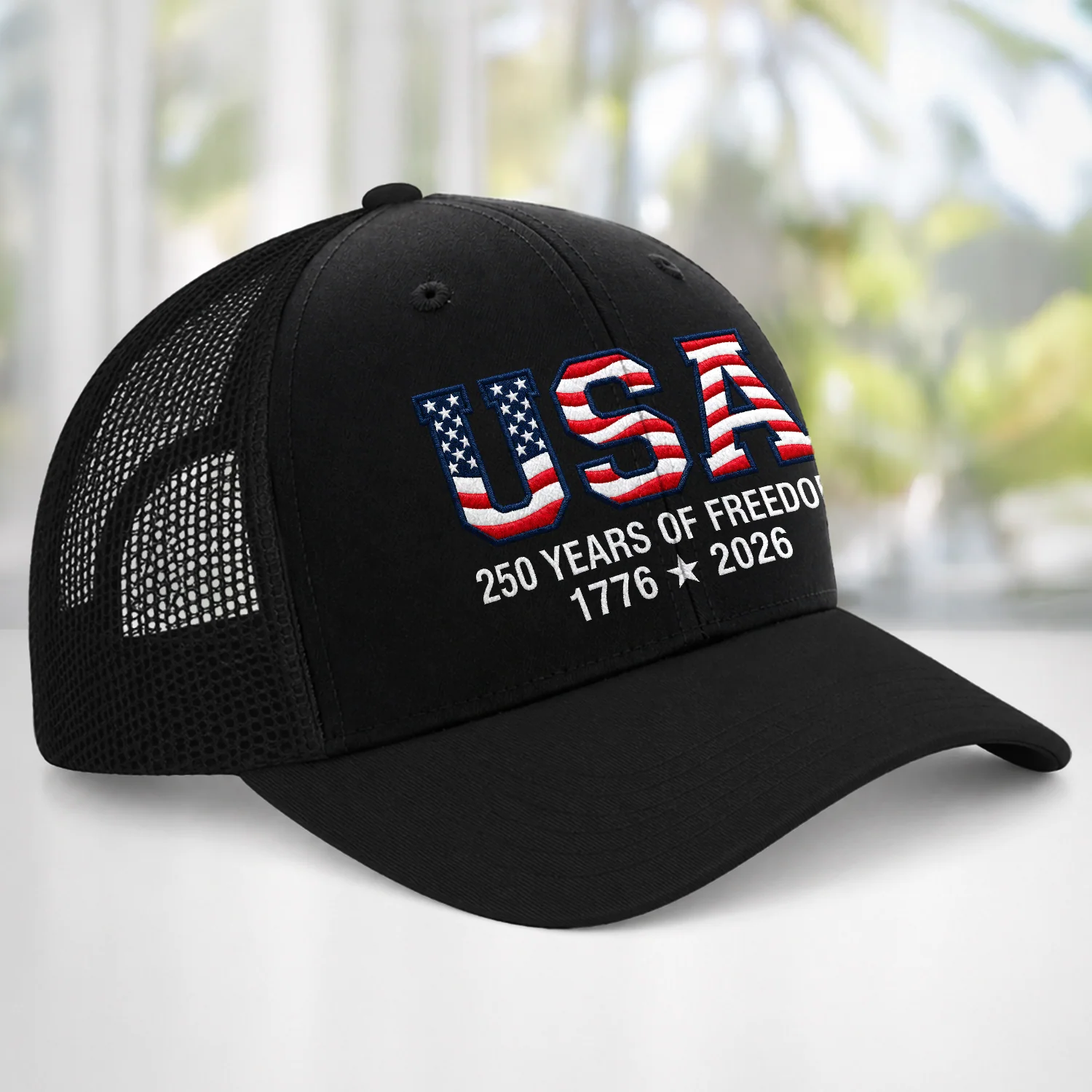 USA 250 Years Of Freedom Embroidered Trucker Hat CH07 911914 - Image 4