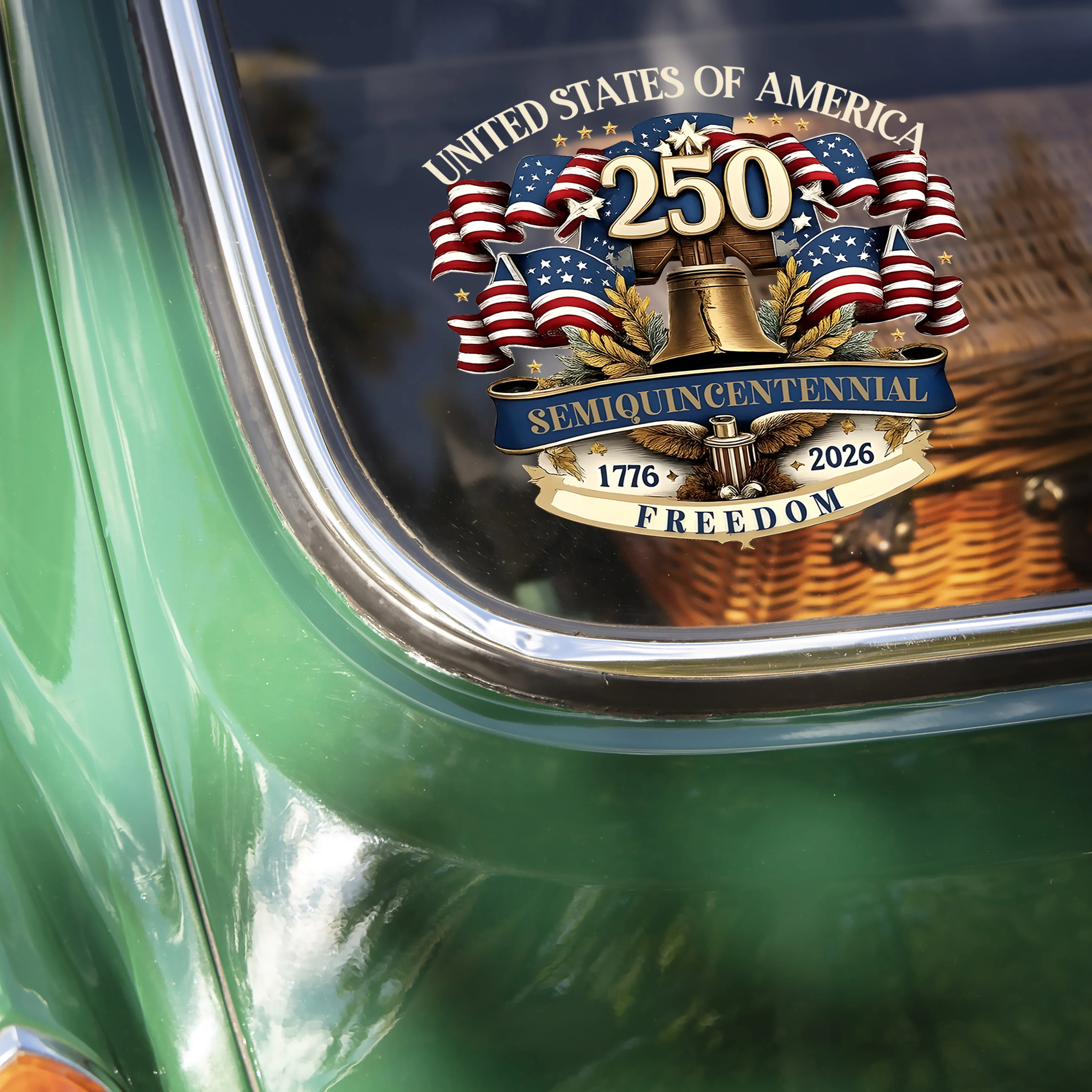 USA 250th Semiquincentennial Car Window Decal Sticker – Freedom 1776–2026 TH10 898525 - Image 5