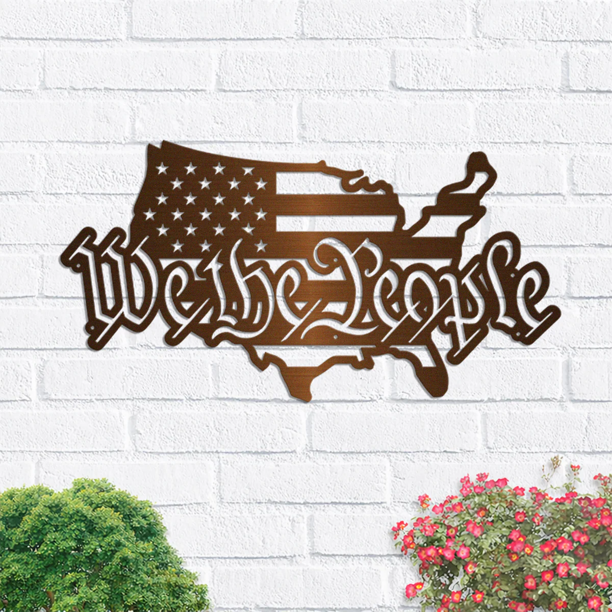 USA Map with We the People Metal Sign Art Wall Decor HO82 901150 - Image 3