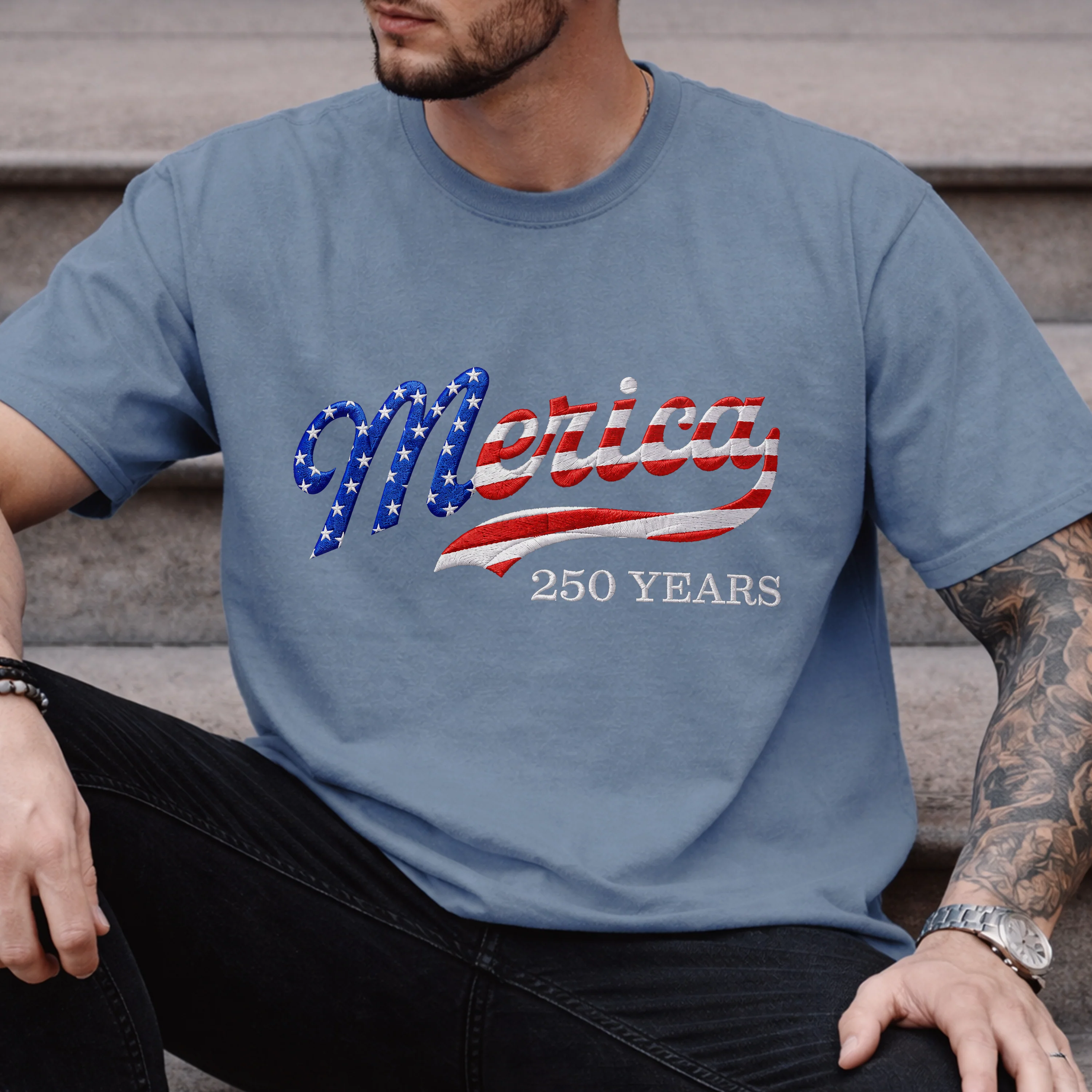 USA Patriotic Merica 250 Years Comfort Shirt HA75 921662 - Image 5