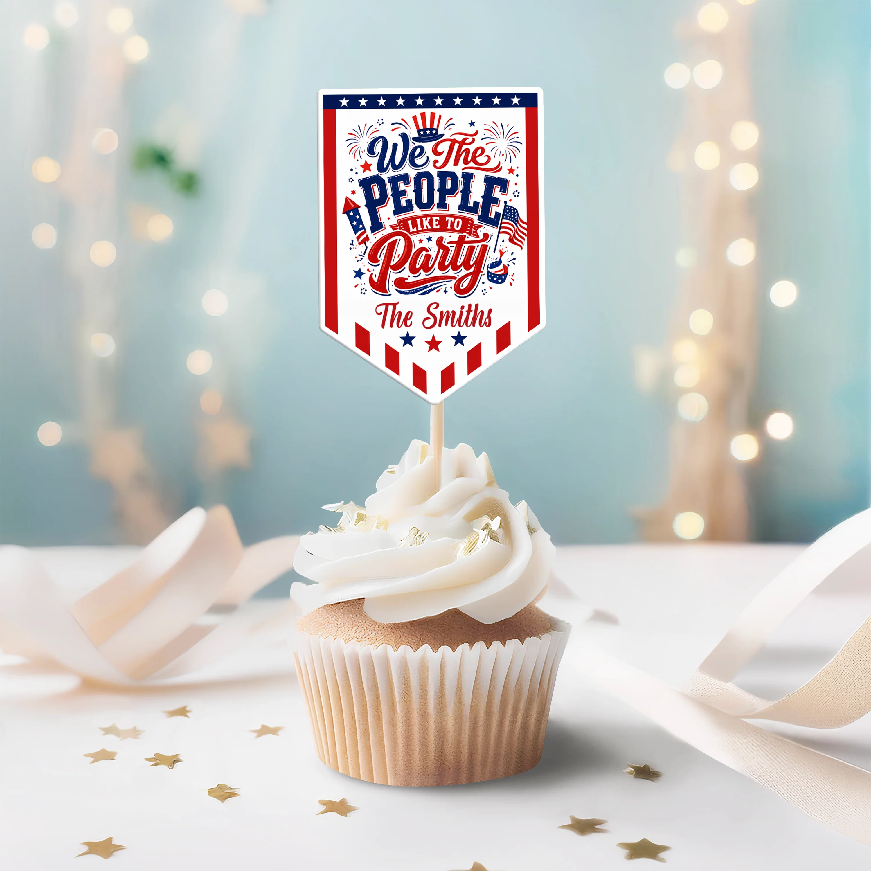 We The People Like To Party 250 Years Of Freedom USA - Personalized Cupcake Toppers HA75 921676