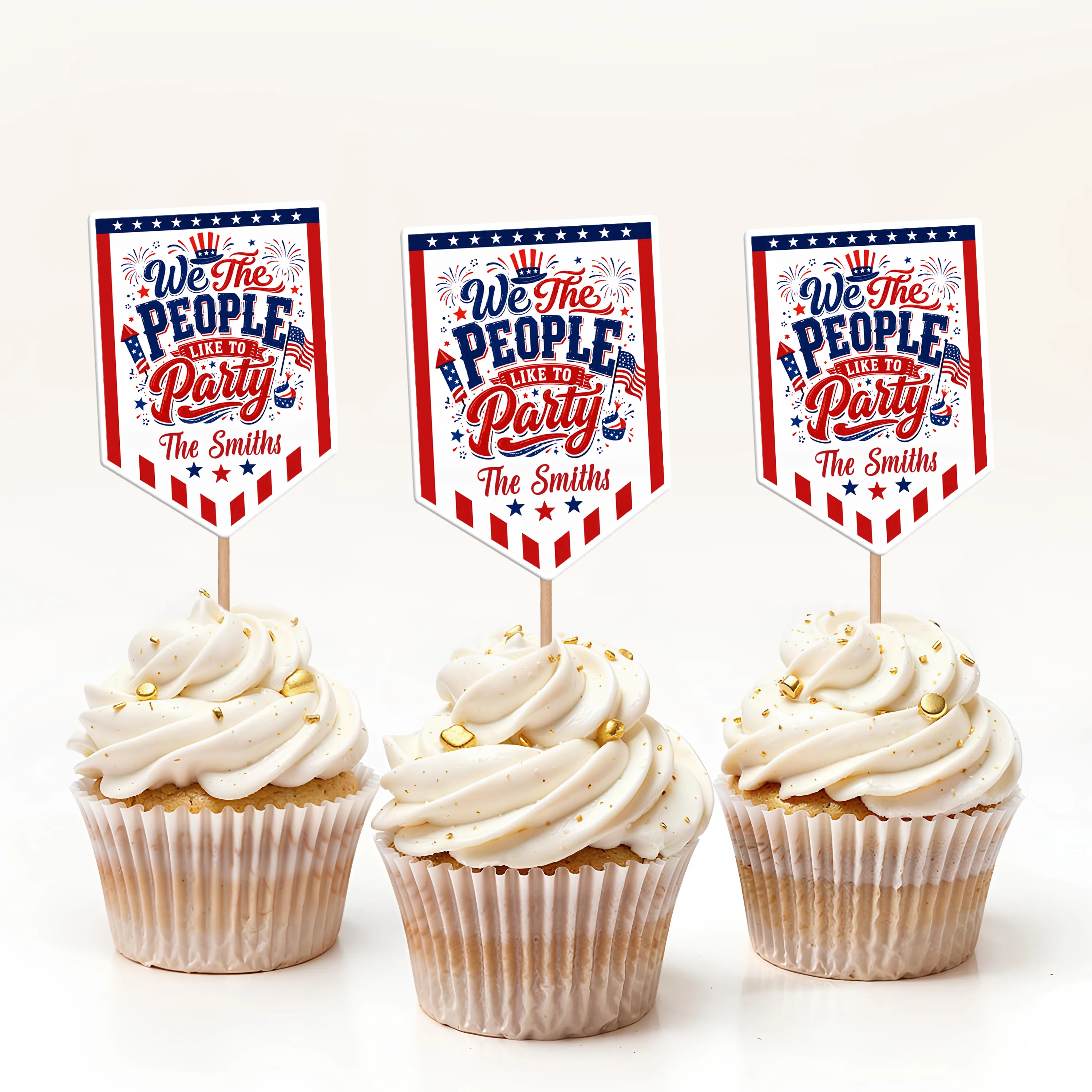 We The People Like To Party 250 Years Of Freedom USA - Personalized Cupcake Toppers HA75 921676 - Image 3