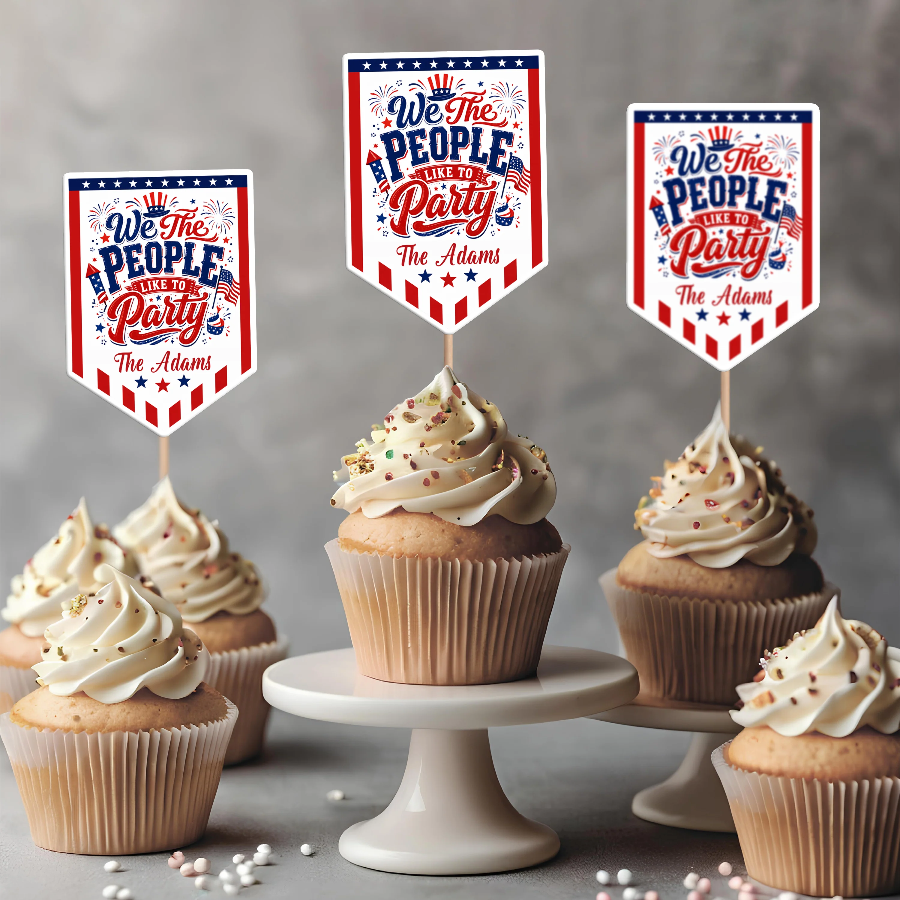We The People Like To Party 250 Years Of Freedom USA - Personalized Cupcake Toppers HA75 921676 - Image 7