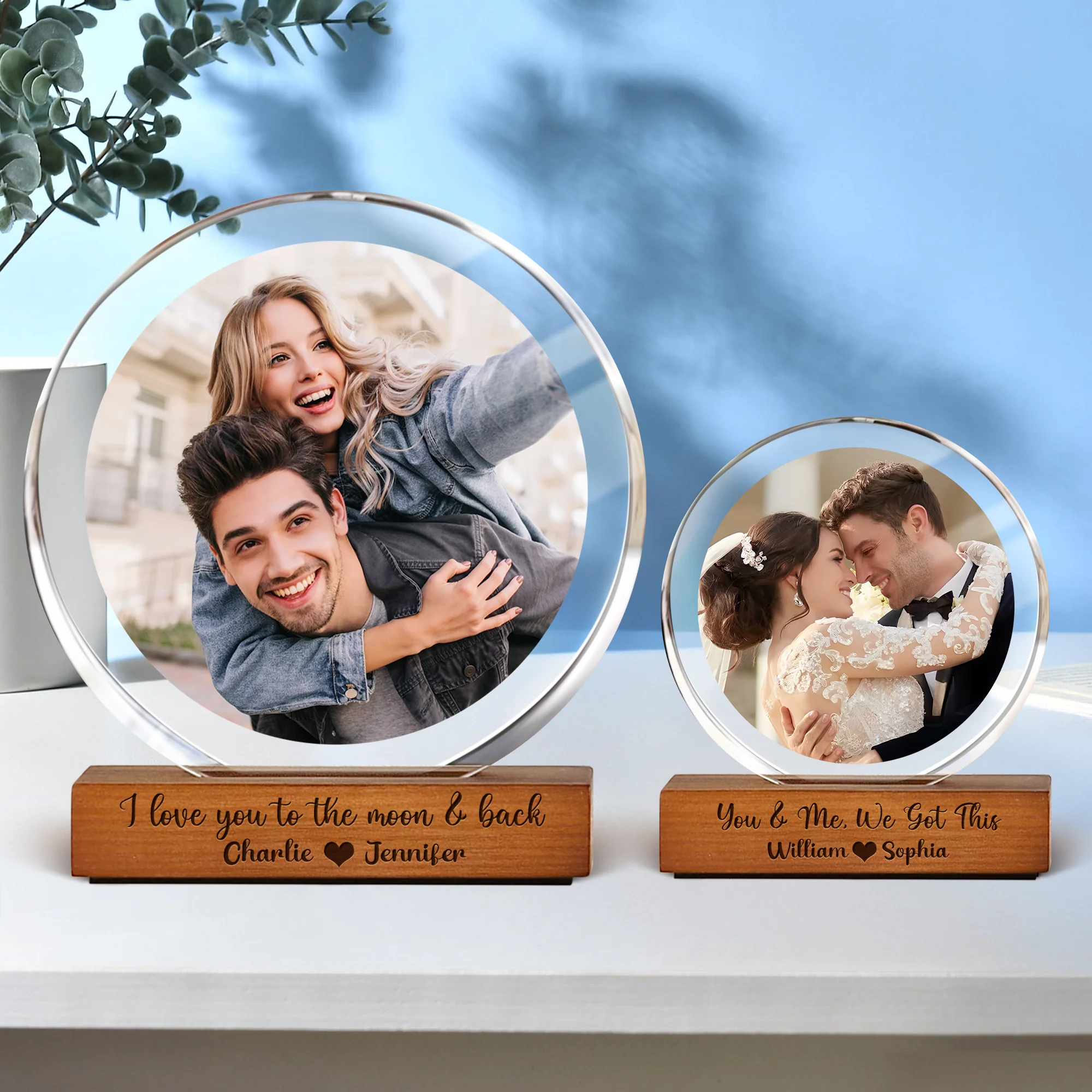 You & Me We Got This - Custom Couple Photo Round Acrylic Frame Block Anniversary Gift CH07 896032 - Image 5