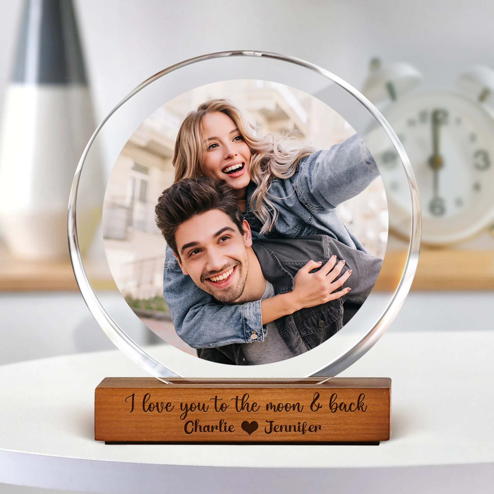 You & Me We Got This - Custom Couple Photo Round Acrylic Frame Block Anniversary Gift CH07 896032 - Image 6
