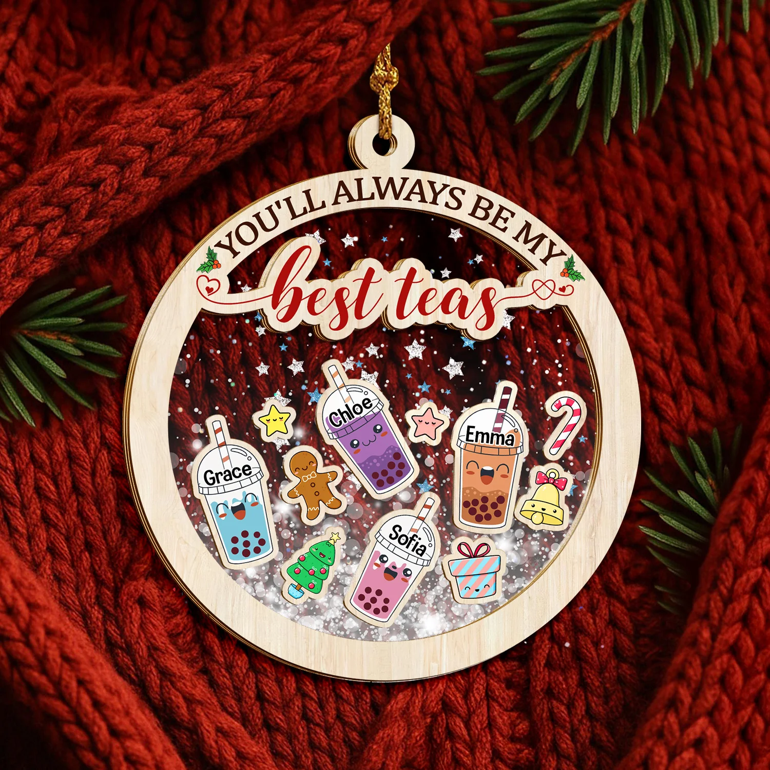 You'll Always Be My Best-Teas Personalized Christmas Shaker Ornament Gift for Besties CH07 899008 - Image 3