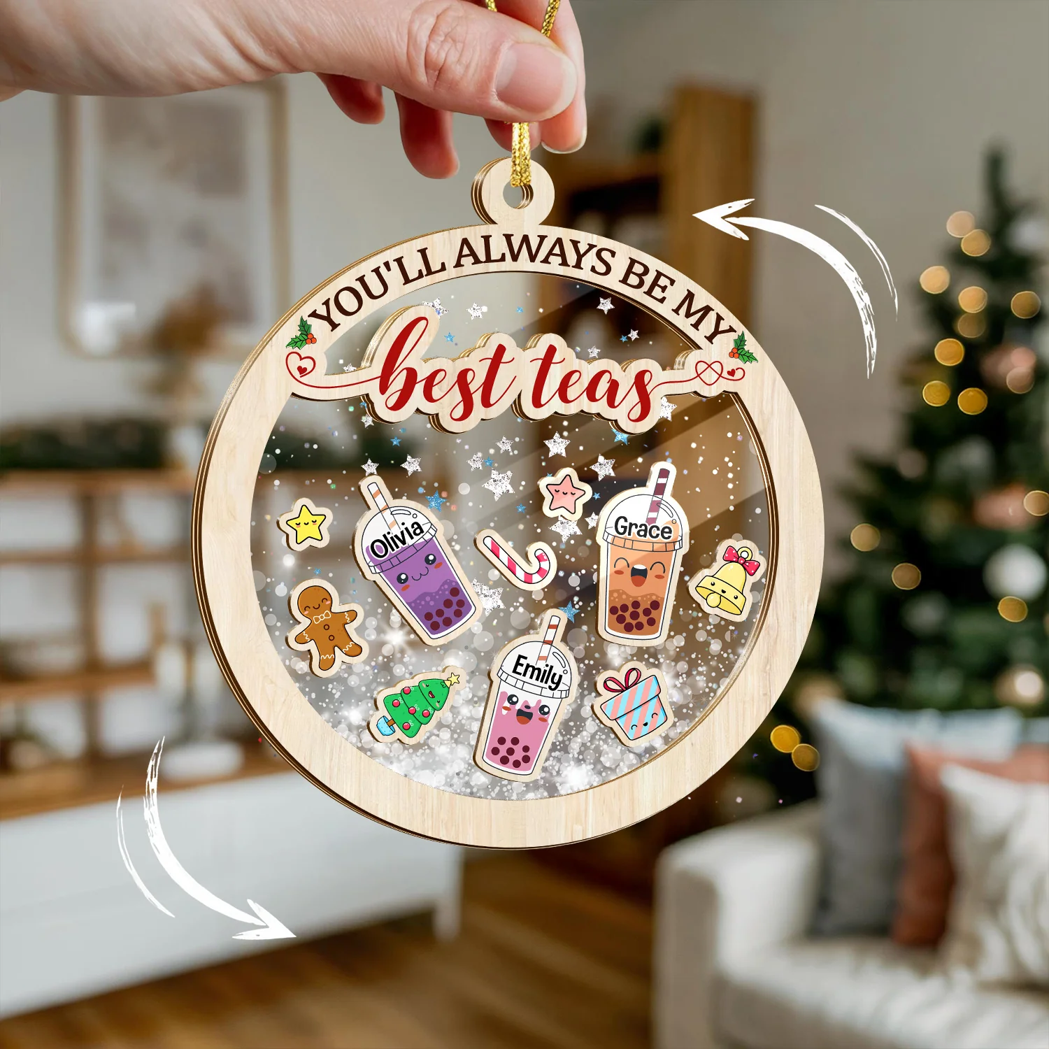 You'll Always Be My Best-Teas Personalized Christmas Shaker Ornament Gift for Besties CH07 899008 - Image 4