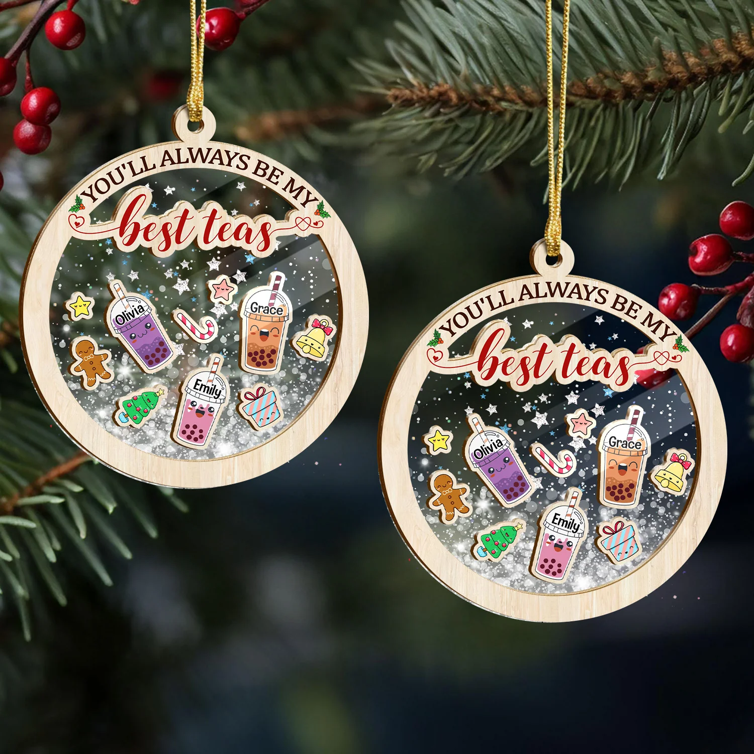 You'll Always Be My Best-Teas Personalized Christmas Shaker Ornament Gift for Besties CH07 899008 - Image 5