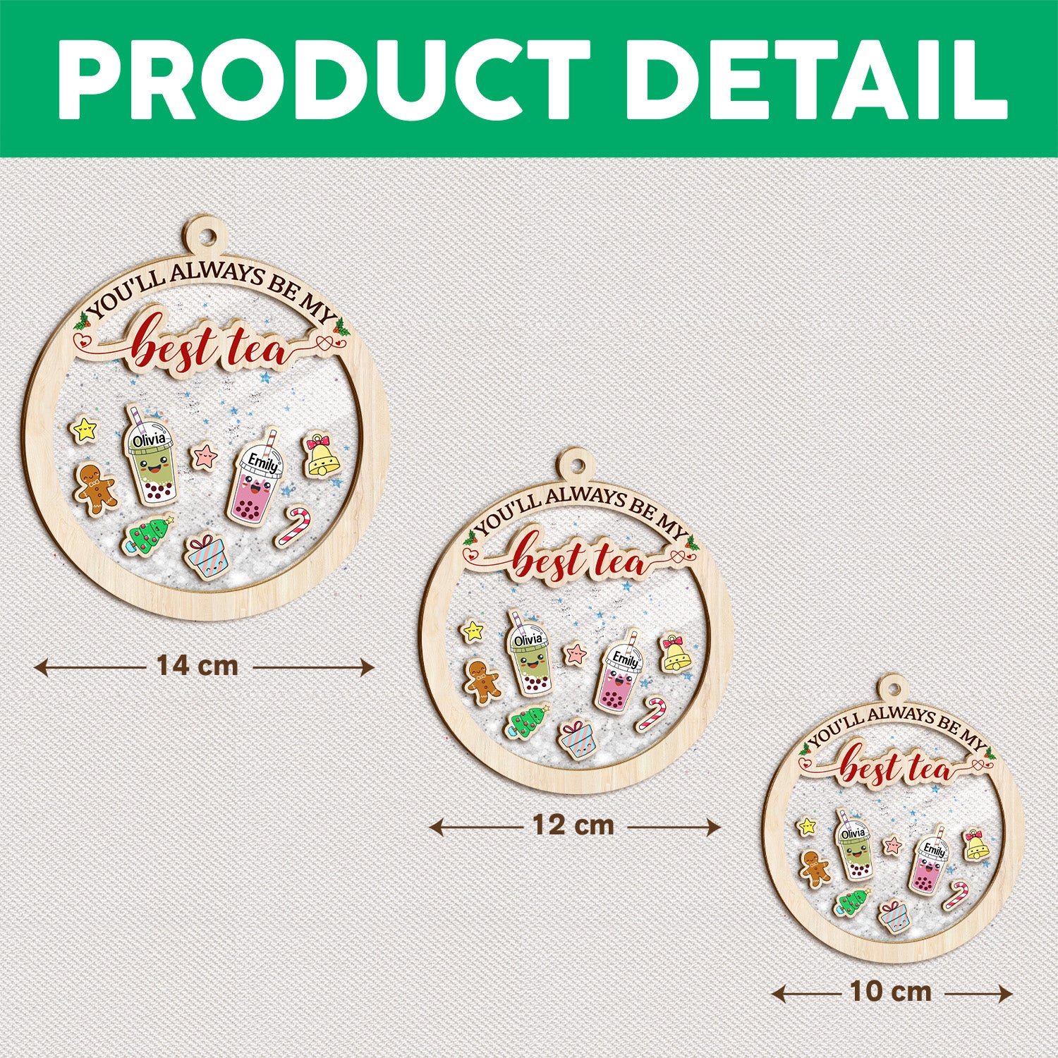 You'll Always Be My Best-Teas Personalized Christmas Shaker Ornament Gift for Besties CH07 899008 - Image 6