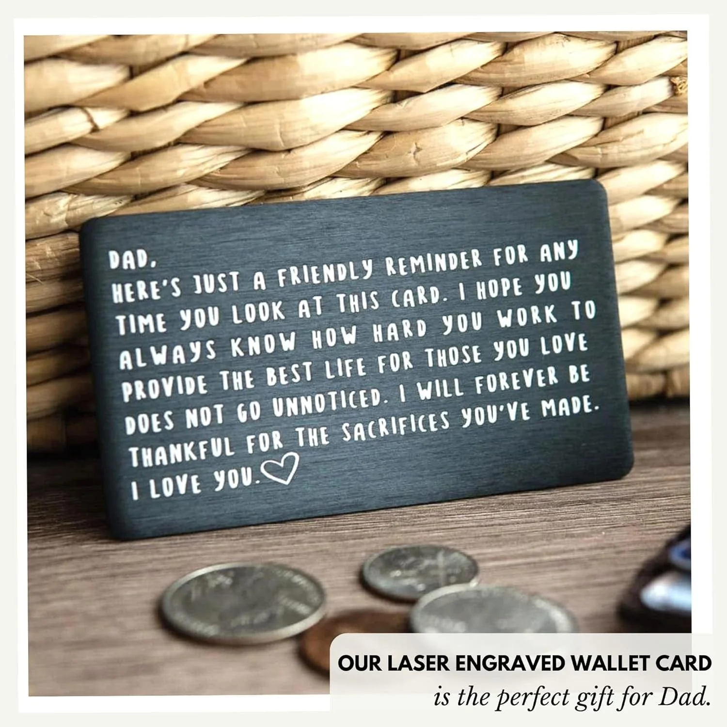 Wallet Card for Dad - Perfect Birthday, Valentine'S Day, & Father'S Day Gift from Son or Daughter, New Dad Keepsake, Best Dad Ever, Unique Birthday Gifts for Dad, Dad Gifts from Daughter & Son - Image 3