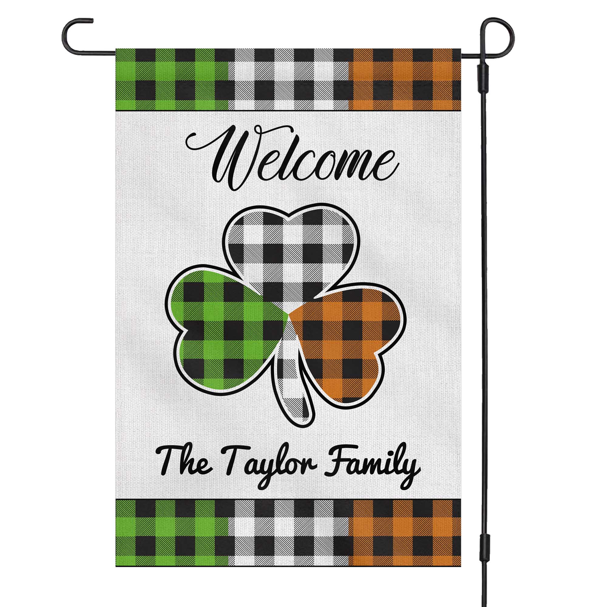 Welcome St. Patricks Day Custom Garden Flag H172