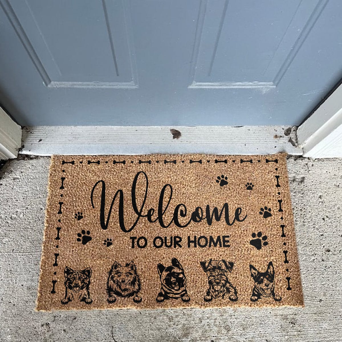 Welcome To Our Home Dog Coir Doormat Personalized Gift TA29 889977 - Image 3