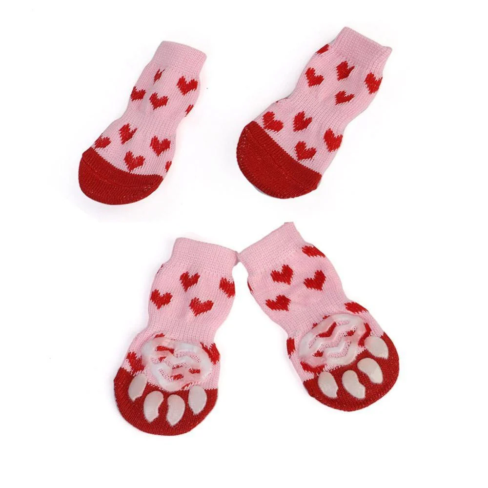 Winter Warm Socks Cute Cartoon Anti Slip Pet Shoes Socks - Image 10