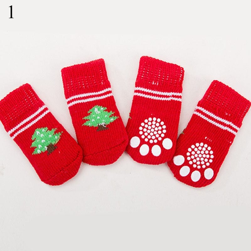 Winter Warm Socks Cute Cartoon Anti Slip Pet Shoes Socks - Image 14