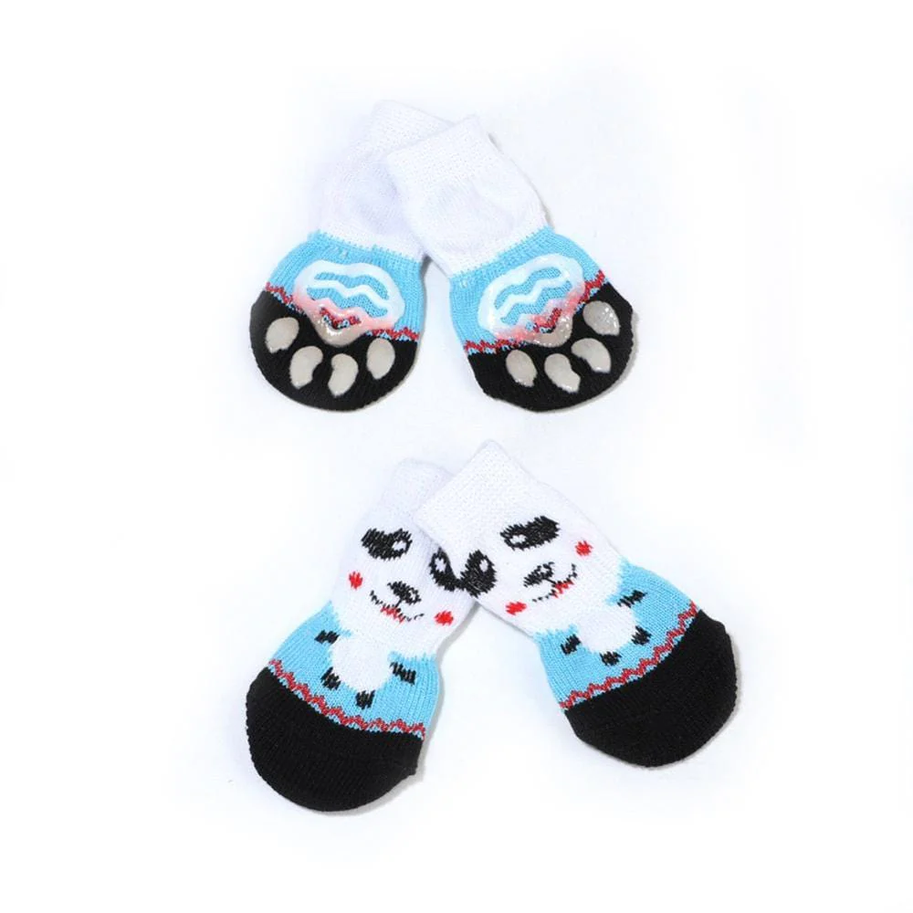 Winter Warm Socks Cute Cartoon Anti Slip Pet Shoes Socks - Image 16