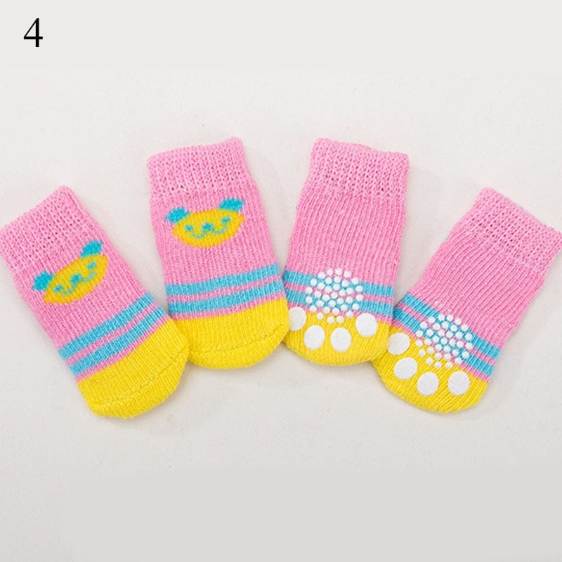 Winter Warm Socks Cute Cartoon Anti Slip Pet Shoes Socks - Image 18