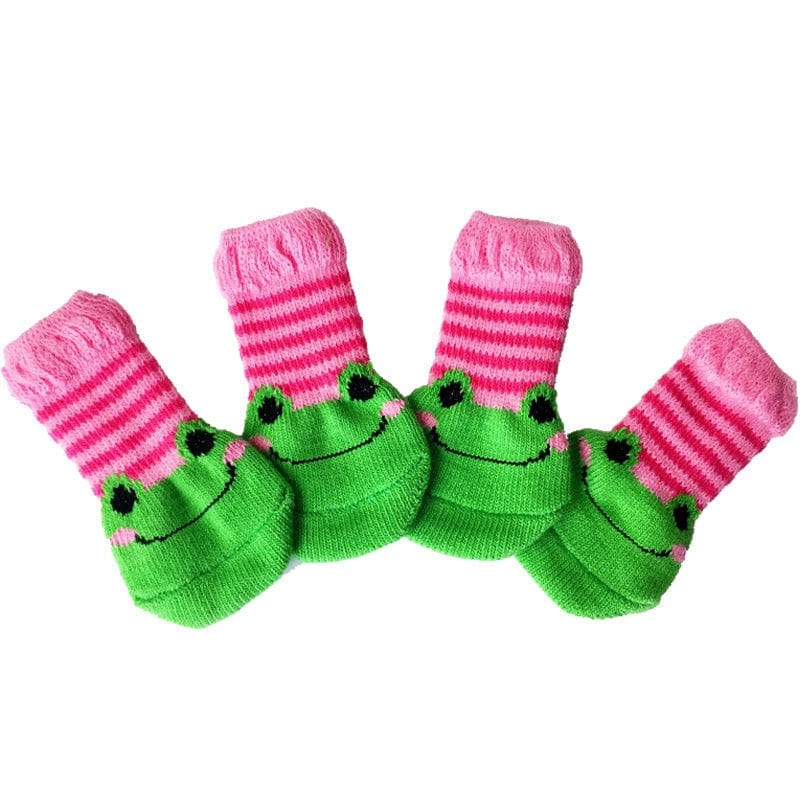 Winter Warm Socks Cute Cartoon Anti Slip Pet Shoes Socks - Image 19