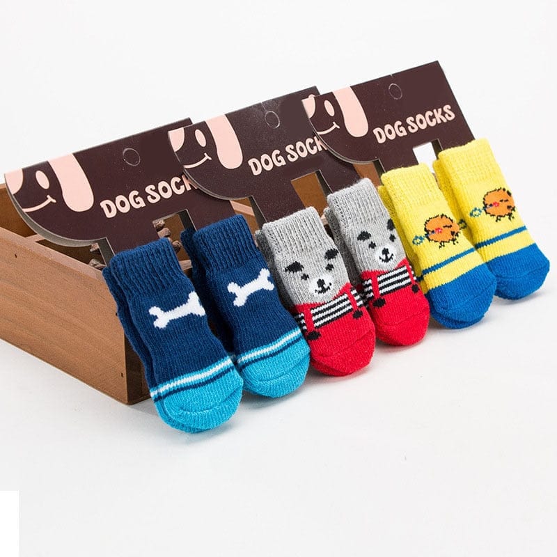 Winter Warm Socks Cute Cartoon Anti Slip Pet Shoes Socks - Image 28