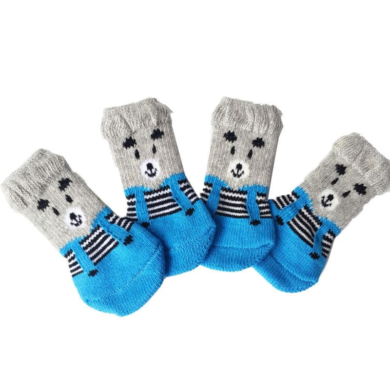 Winter Warm Socks Cute Cartoon Anti Slip Pet Shoes Socks - Image 7
