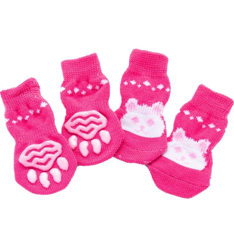 Winter Warm Socks Cute Cartoon Anti Slip Pet Shoes Socks - Image 9