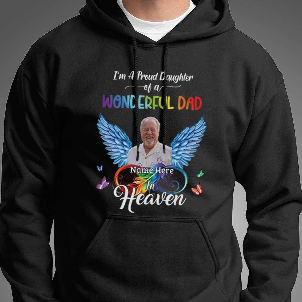 Wonderful Dad In Heaven Memorial Family Shirt - Image 5