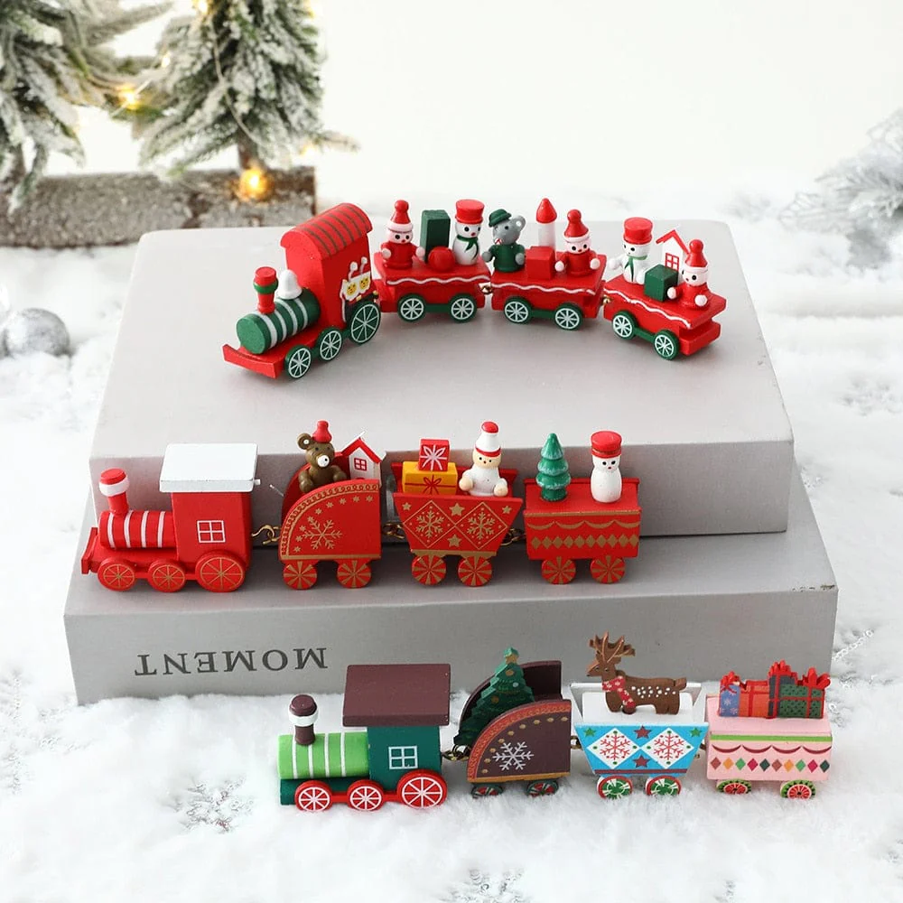 Wooden Train Christmas Ornament Merry Christmas Decoration - Image 5