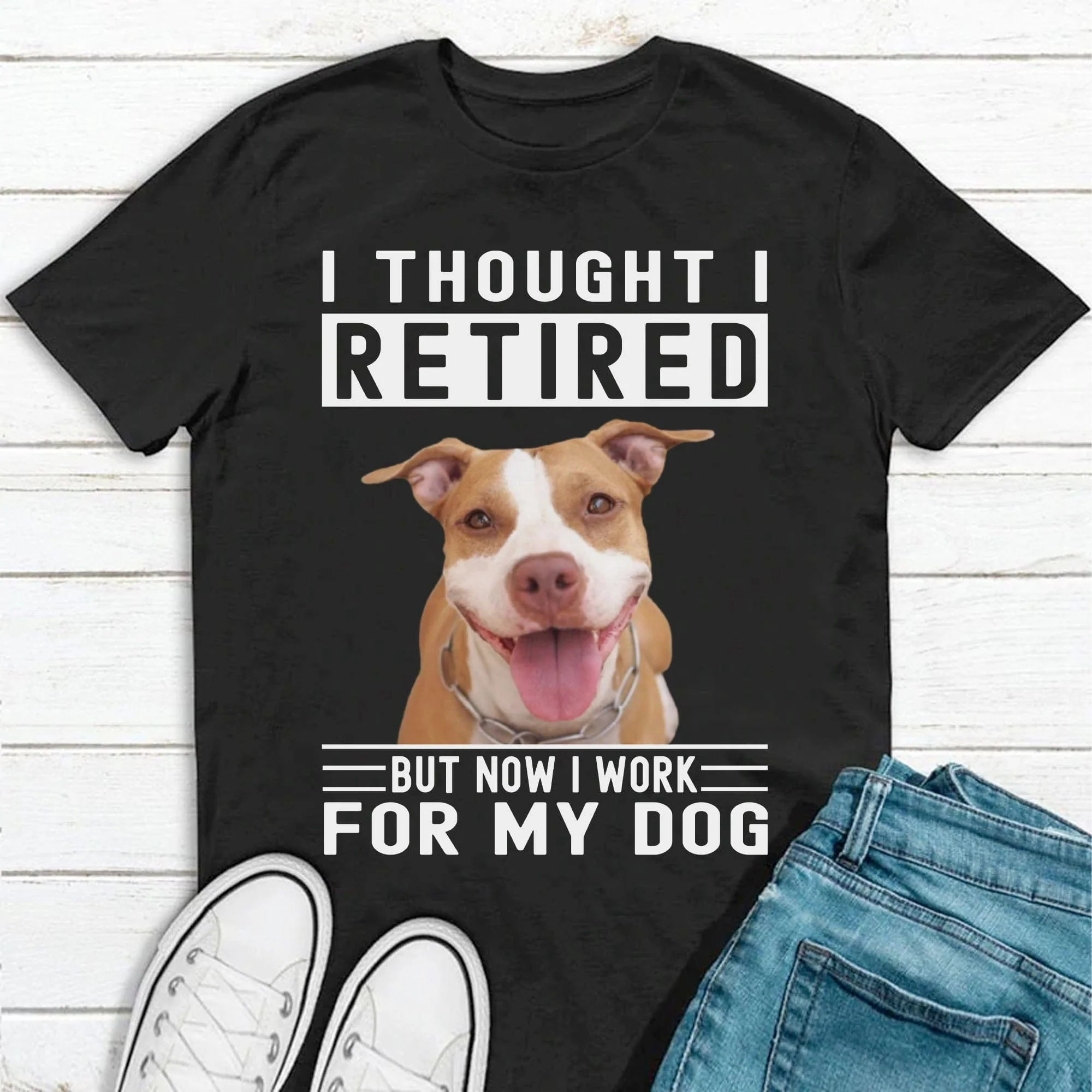 Work For My Dog Personalized Dog Photo Shirt C276
