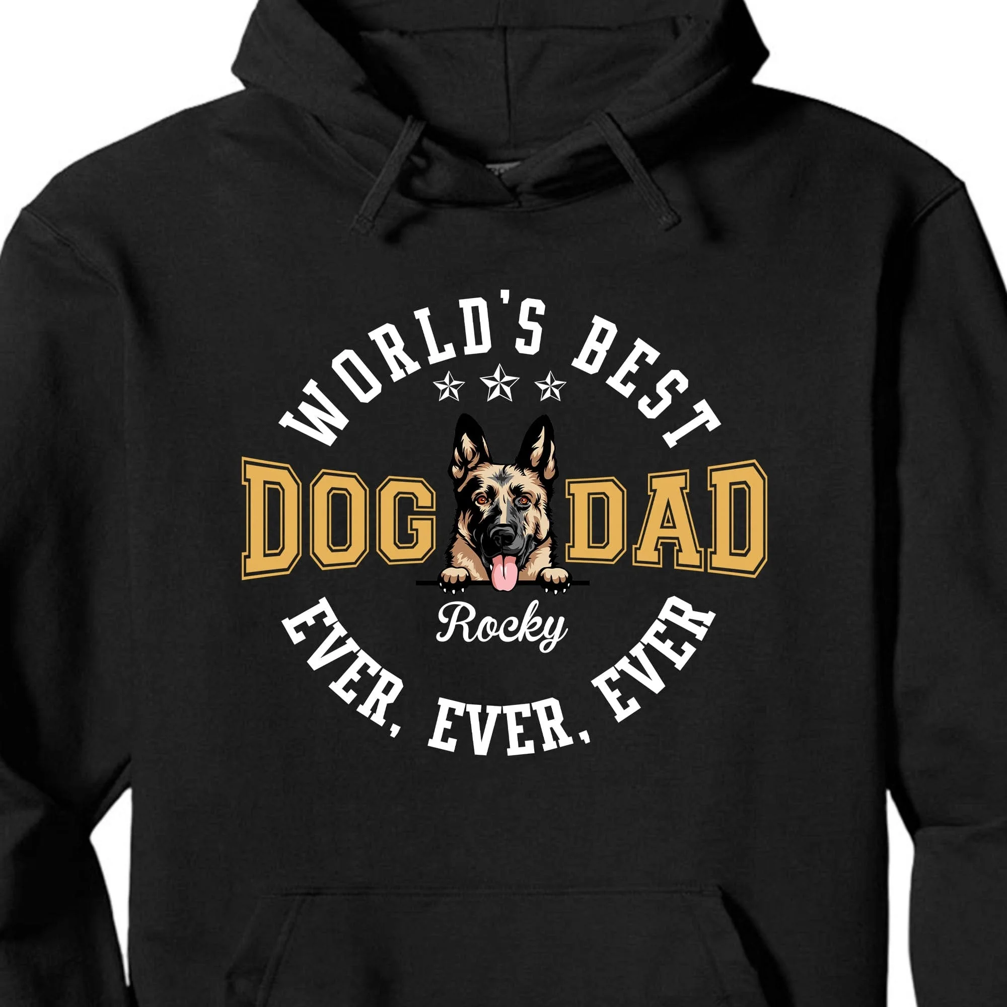 Worlds Best Dog Dad Personalized Custom Dog Frontside Shirt C424 - Image 2