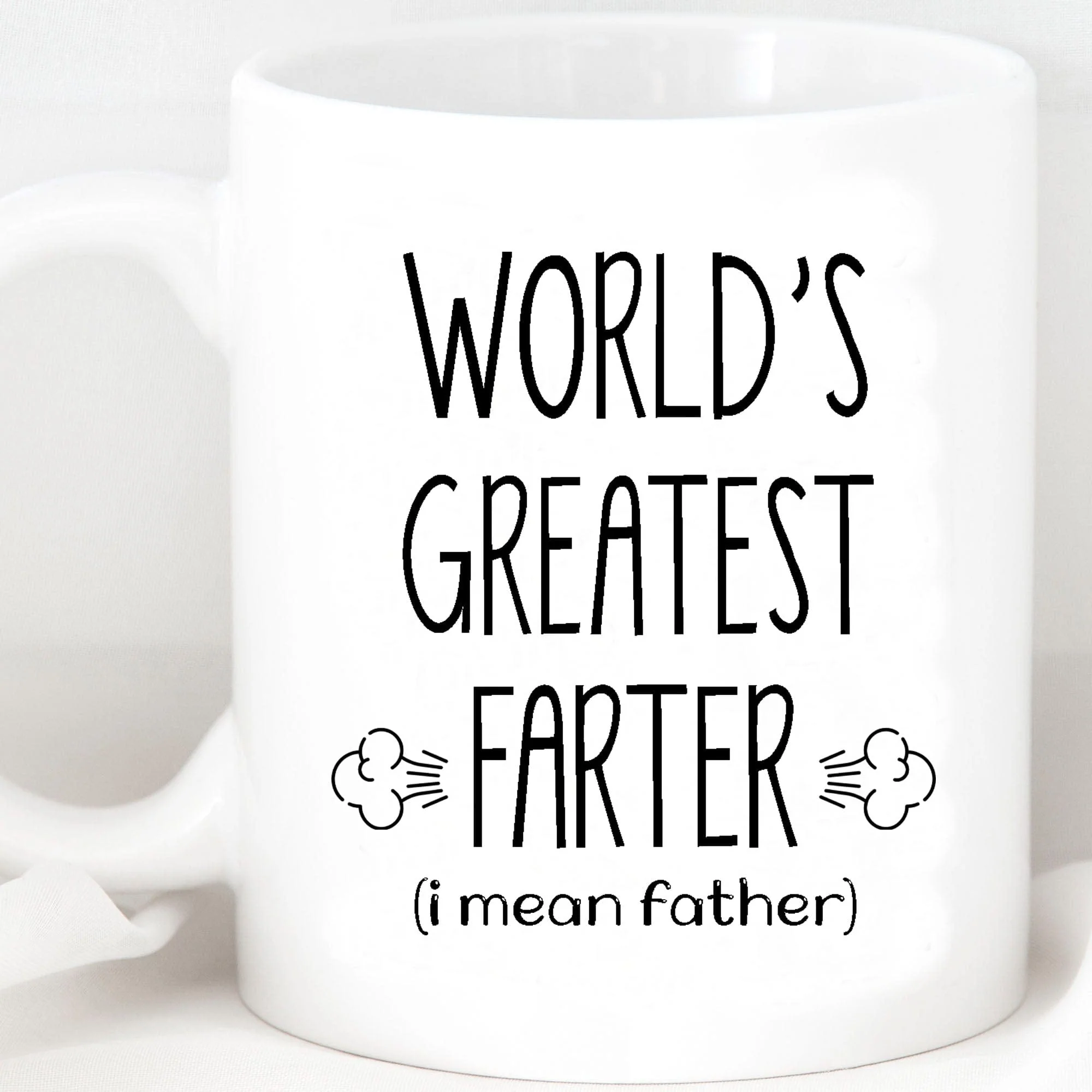 World's Greatest Farter I Mean Father Custom Father's Day Photo Mug H367 - Image 2