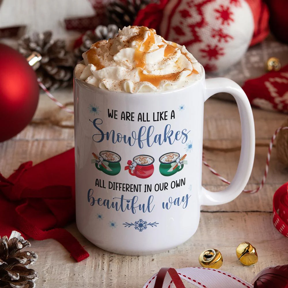 We Are Like A Snowflake Christmas Bestie Coffee Mug, Best Friend Gift HN590 - Image 4
