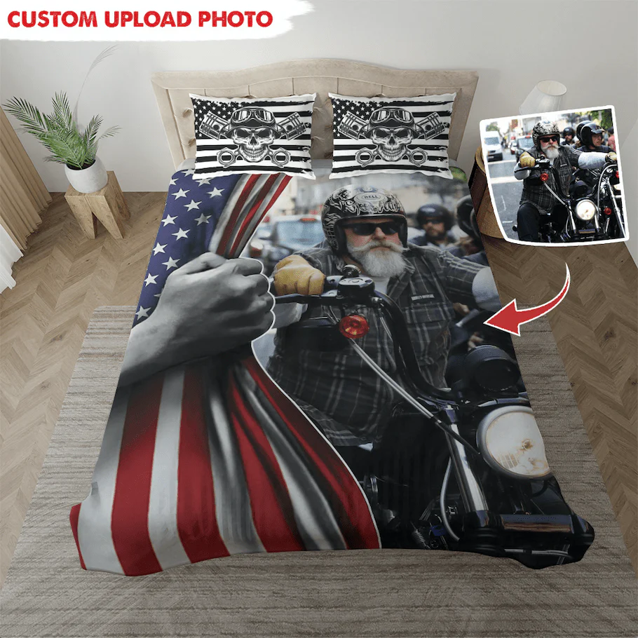 Personalized Custom Biker Bedding HN590 - Image 2