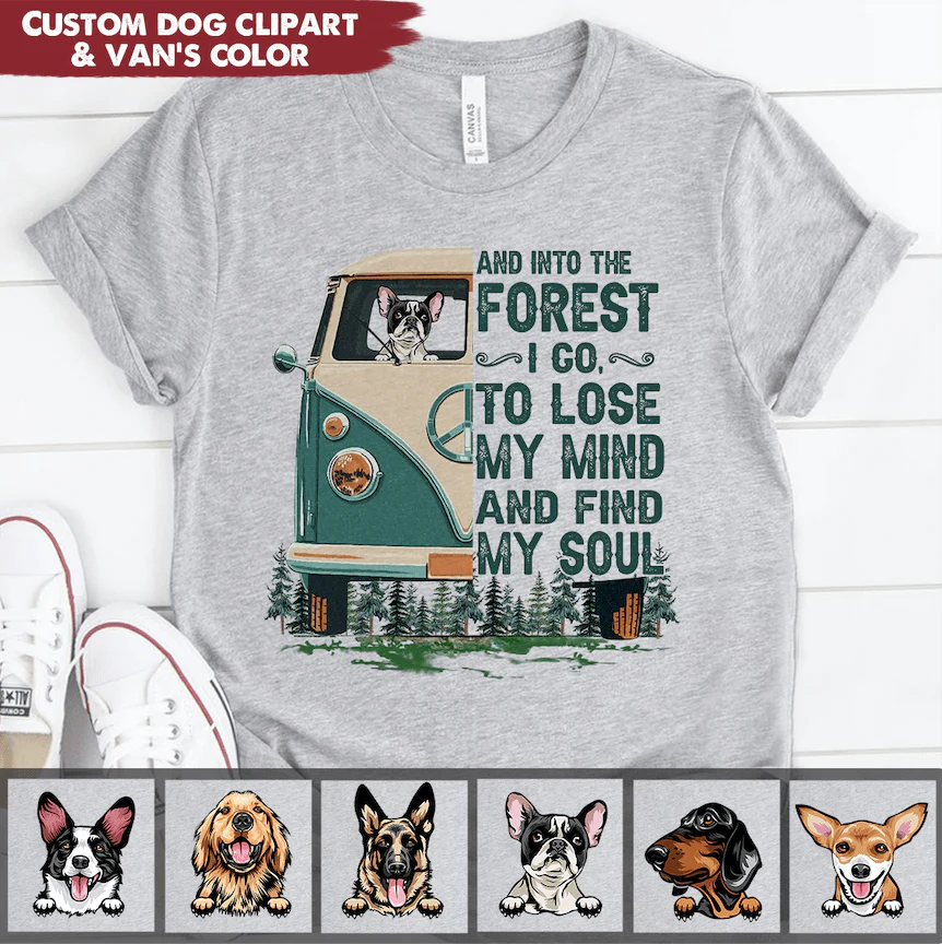 Into The Wild I Go Losing My Way Finding My Soul Camping Dog Shirt, HN590 - Image 2