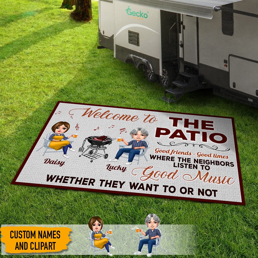 Welcome To The Patio Camping Patio Rug, Patio Mat K228 HN590 895130 - Image 3
