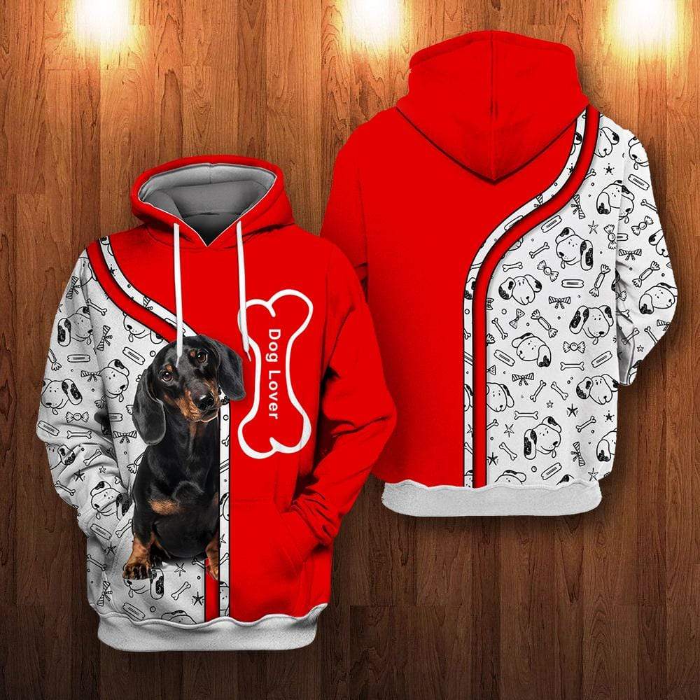 Dachshund/Upload Image Dog Hoodie, AOP Hoodie HN590 - Image 5