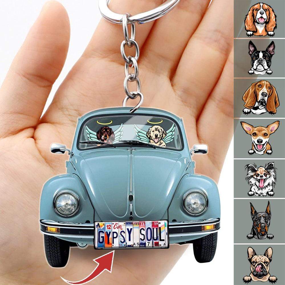 Classic Car Loss Dog Keychain, Custom Acrylic Keychain HN590 - Image 2