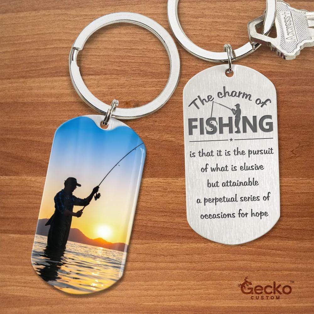 The Charm Of Fishing Outdoor Metal Keychain HN590 - Image 2