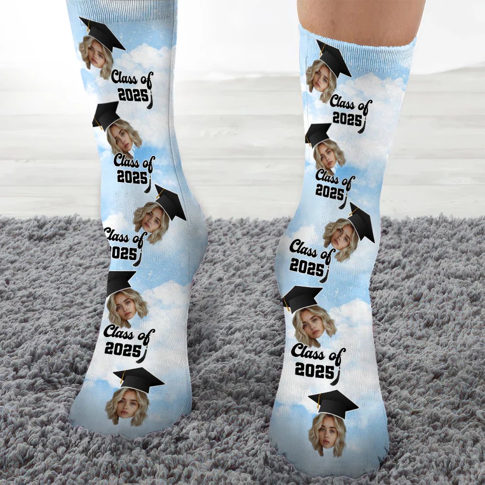 Upload Photo Graduation Socks HN590 891928 - Image 3