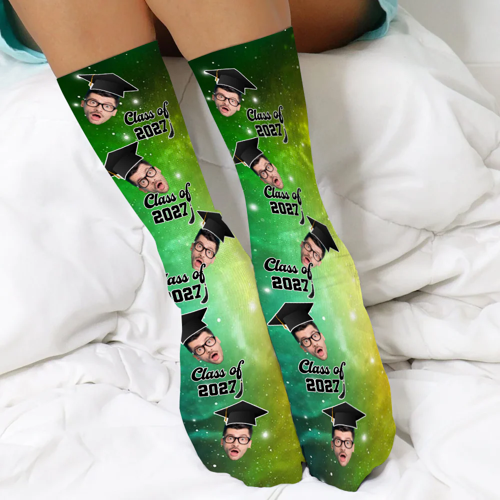 Upload Photo Graduation Socks HN590 891928 - Image 4